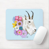 Blume der weißen Bergziege Mousepad (Mit Mouse)