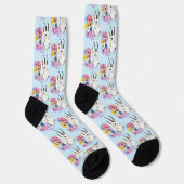 Blume der weißen Bergziege Socken (Rechts)