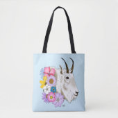 Blume der weißen Bergziege Tasche (Vorderseite)