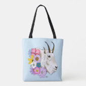 Blume der weißen Bergziege Tasche (Rückseite)