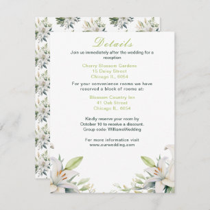 Blume der Weißen Lilie Begleitkarte