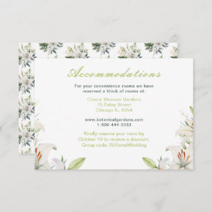 Blume der Weißen Lilie Begleitkarte