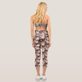 Blume der Weißen Lilie Capri Leggings (Rückseite)