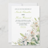 Blume der Weißen Lilie Einladung (Vorderseite)