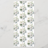 Blume der Weißen Lilie Menükarte (Rückseite)