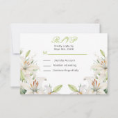 Blume der Weißen Lilie RSVP Karte (Vorderseite)