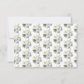 Blume der Weißen Lilie RSVP Karte (Rückseite)