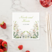 Blume der Weißen Lilie Serviette (Beispiel)