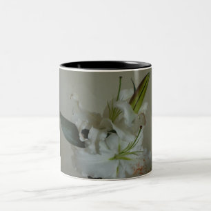 Blume der weißen Lilie Zweifarbige Tasse