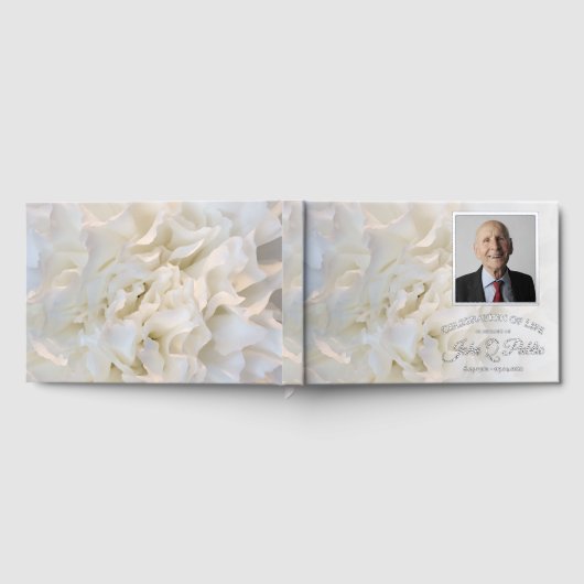 Blume der weißen Nelke Gästebuch (Voll)