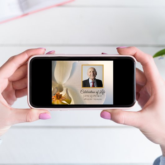 Blume der Weißen Orchidee Einladung