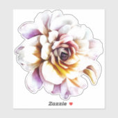 Blume der weißen Rose Aufkleber (Blatt)