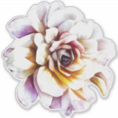 Blume der weißen Rose Aufkleber (Vorderseite)