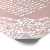 Blume der weißen Rose Hochzeitskizze Poster (Ecke)