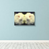 Blume der weißen Rose im Blut Abstrakt Leinwanddruck (Insitu (Holzboden))