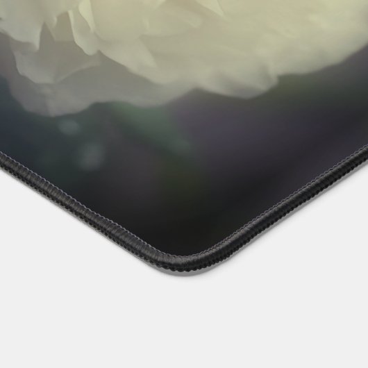 Blume der weißen Rose im Blut Abstrakt Schreibtischunterlage (Ecke)