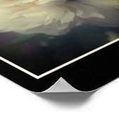 Blume der weißen Rose im Blutspiegel Abstrakt Poster (Ecke)