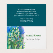 Blume der weißen Schmetterling-Orchideenfeder Visitenkarten (Außenseite Aufgefaltet)