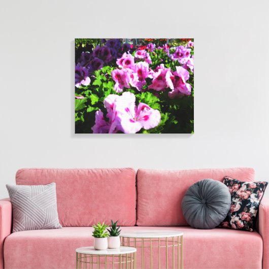 Blume der Weißen und Roten Lilie Leinwanddruck (Insitu (Wohnzimmer))