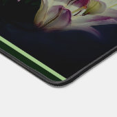 Blume der Weißen und Roten Lilie Personalisiert Schreibtischunterlage (Ecke)