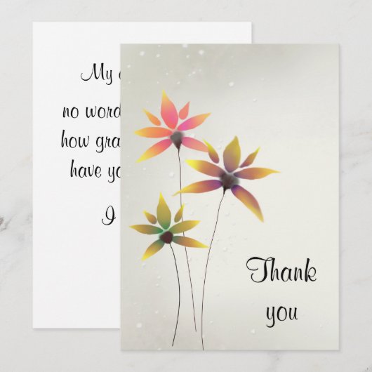 Blume der Wertschätzung Feiertagskarte (Vorne/Hinten)