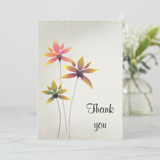 Blume der Wertschätzung Feiertagskarte (Stehend Vorderseite)