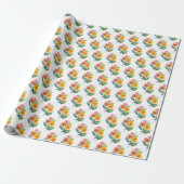 Blume der Wildblume Zinnia Geschenkpapier (Ungerollt)