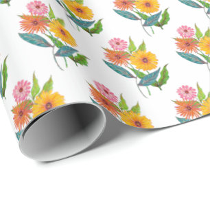 Blume der Wildblume Zinnia Geschenkpapier
