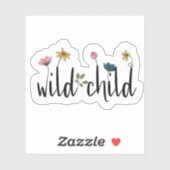 Blume der wilden Kinderbejahung | Aufkleber Die (Blatt)