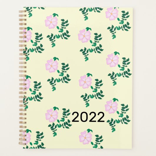 Blume der wilden Rose 2022 Planer (Vorderseite)
