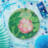 Blume der wilden Rose Pappteller (Party)