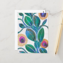 Blume der Wüste, Aquarell und Stift, Originalkunst Postkarte