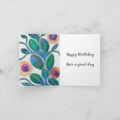 Blume der Wüste, Aquarellbilder, Geburtstag Karte (Innenseite)