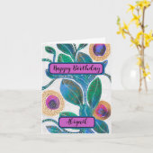 Blume der Wüste, Aquarellbilder, Geburtstag Karte (Gelbe Blume)