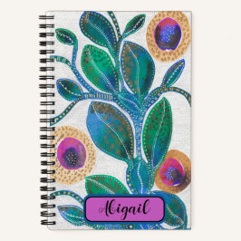 Blume der Wüste mit Ihrem Namen, Aquarellbilder Notizblock