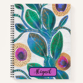 Blume der Wüste mit Ihrem Namen, Aquarellbilder Notizblock