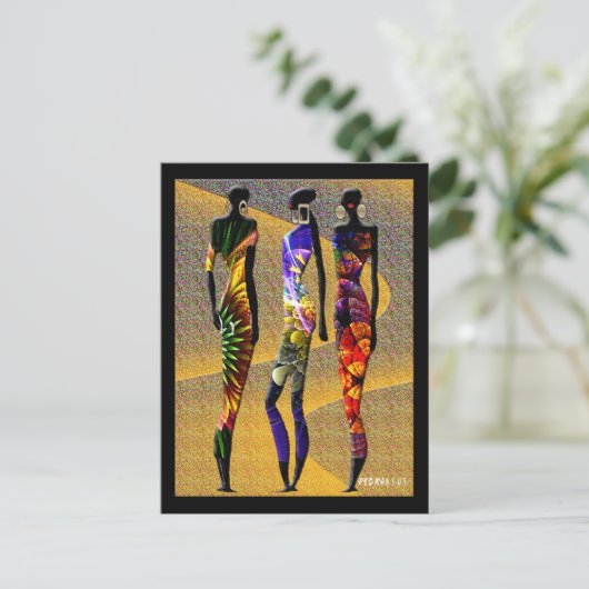 Blume der Wüste Postkarte (Stehend Vorderseite)