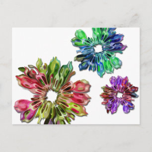 Blume des abstrakten Fraktals 2D Postkarte