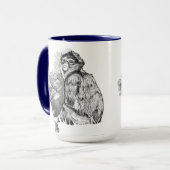 Blume des Affenholzpapiers Tasse (Vorderseite Links)