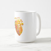 Blume des anatomischen Herzens Kaffeetasse (VorderseiteRechts)