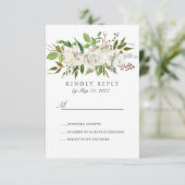 Blume des antiken Gartens mit RSVP Karte (Stehend Vorderseite)