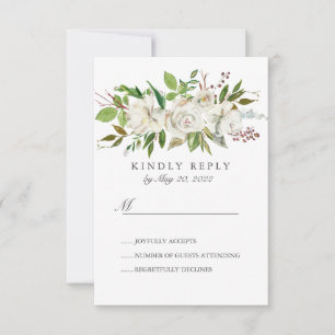 Blume des antiken Gartens mit RSVP Karte