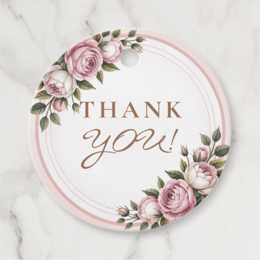 Blume des Aquarellgartens Vielen Dank Geschenkanhänger (Vorderseite)