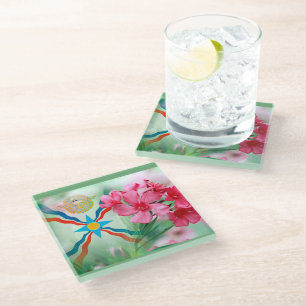 Blume des Assyria Glass Untersetzer