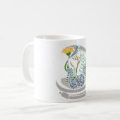 Blume des Astronauten Kaffeetasse (Vorderseite Links)