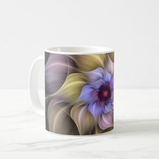 Blume des atemberaubenden Fraktals Kaffeetasse (Vorderseite Links)