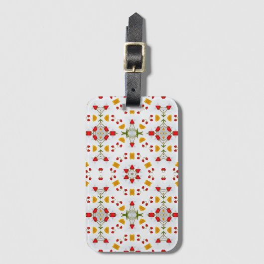 Blume des Atomkerns Vintag Gepäckanhänger (Vorderseite Vertikal)