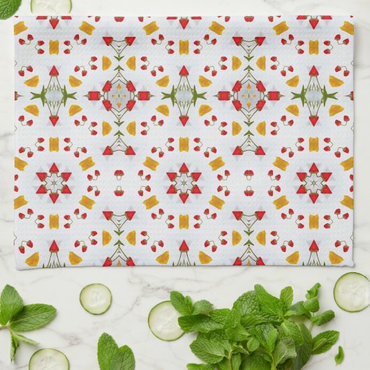 Blume des Atomkerns Vintag Geschirrtuch (Gefaltet)