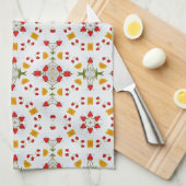 Blume des Atomkerns Vintag Geschirrtuch (Viertel Falte)