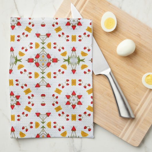 Blume des Atomkerns Vintag Geschirrtuch (Viertel Falte)